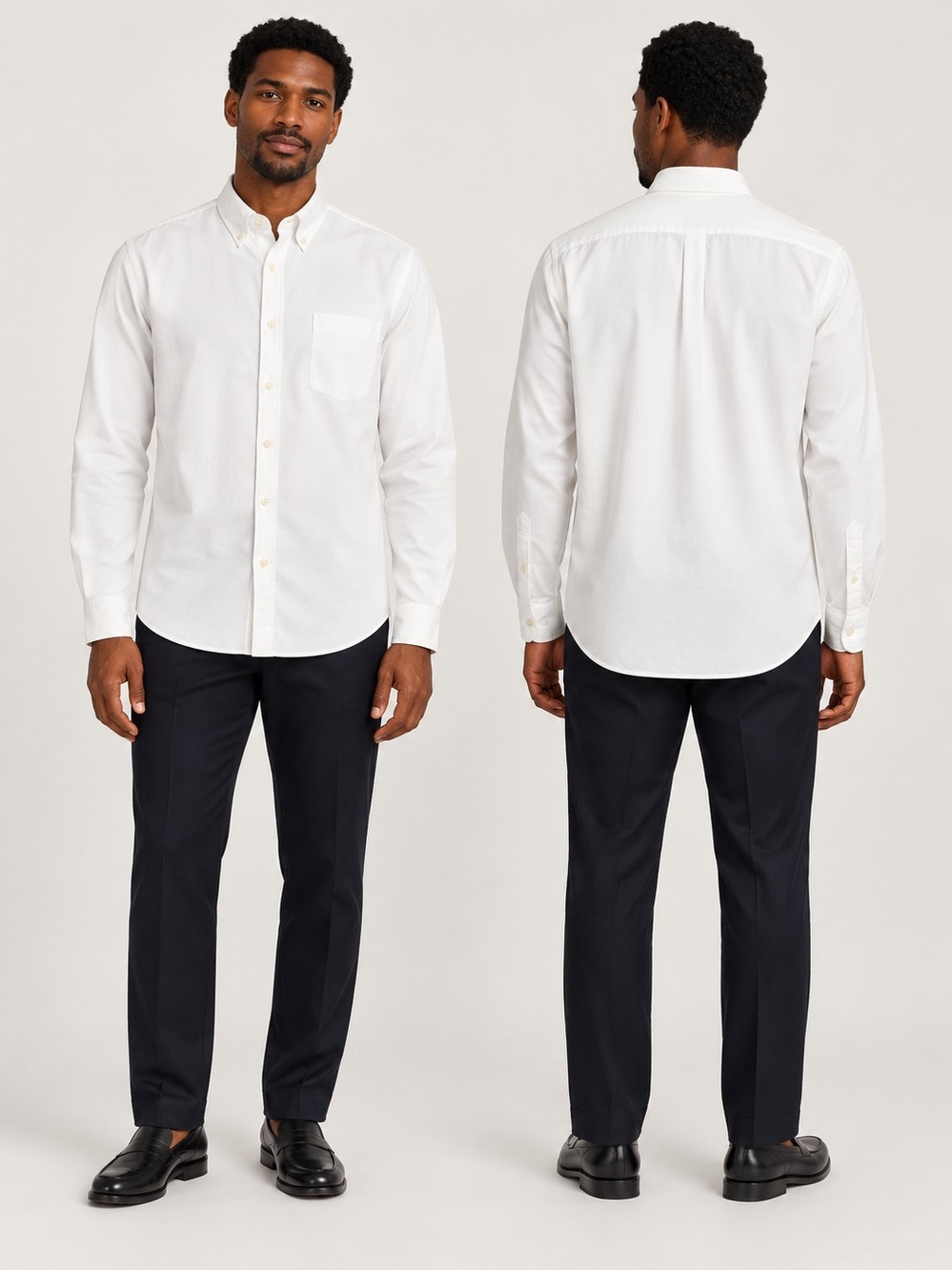 Colorful Standard Men’s L White Organic Cotton Oxford Button Down Shirt